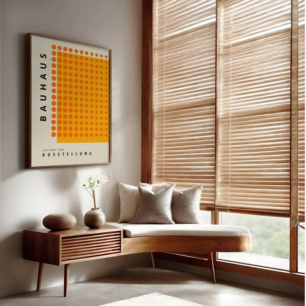 Bauhaus Oranje Ritme Poster