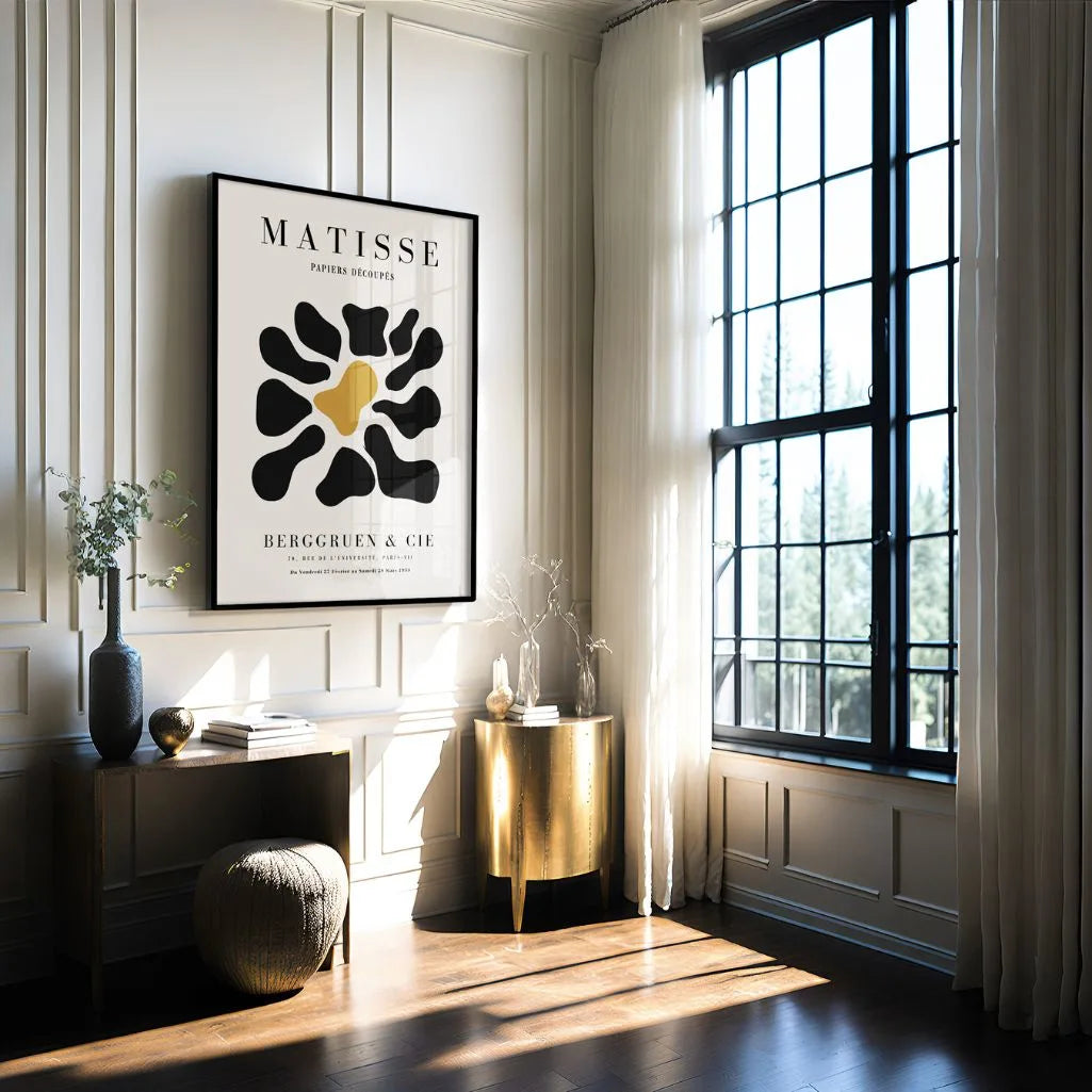 Matisse Zwart Mosterd Vormen Poster