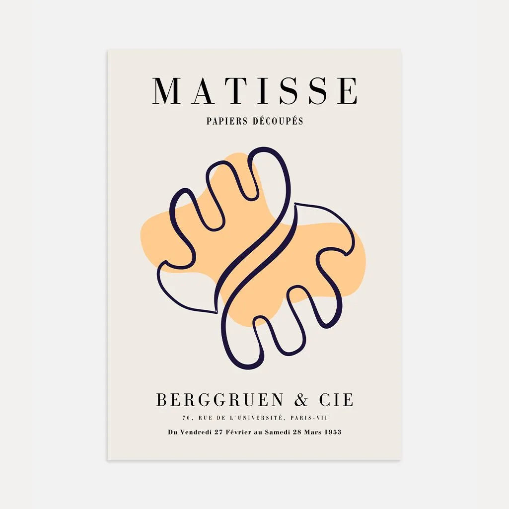 Matisse Oranje Abstracte Vorm Poster