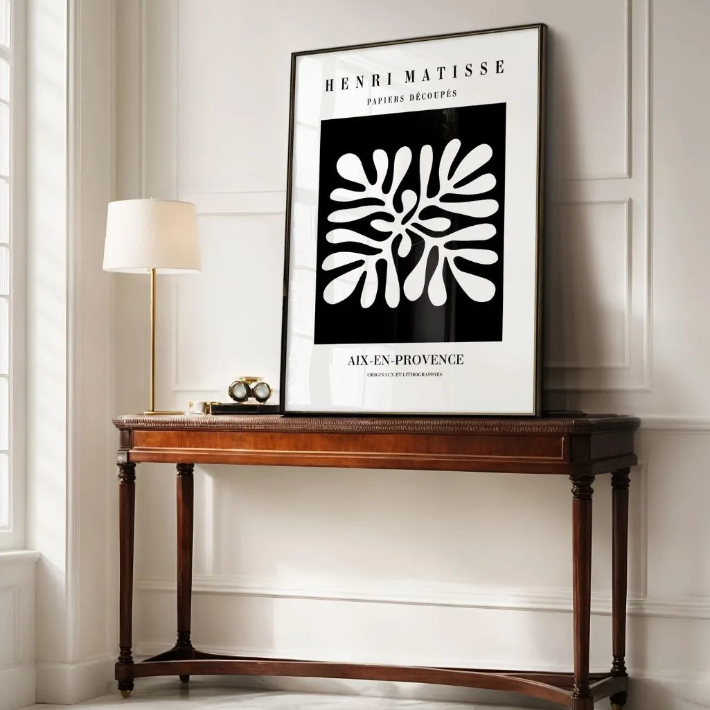 Matisse Wit Op Zwart Uitknipmotief Poster