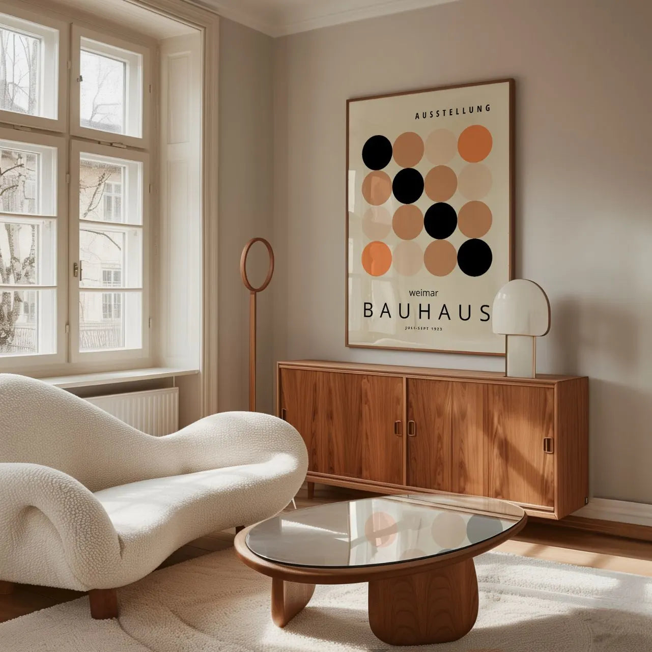 Bauhaus Beige Rust Poster