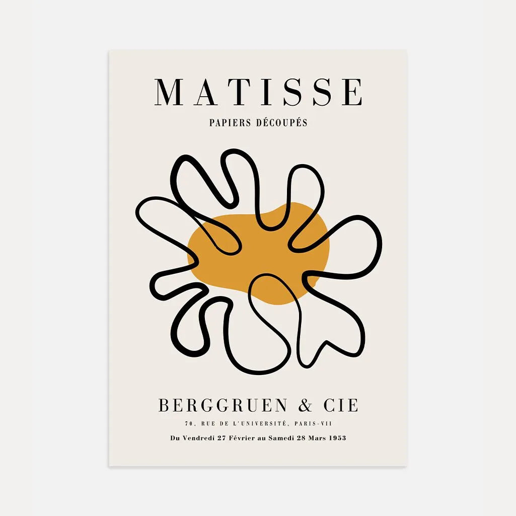Henri Matisse – Knipkunst Poster Mosterdgeel