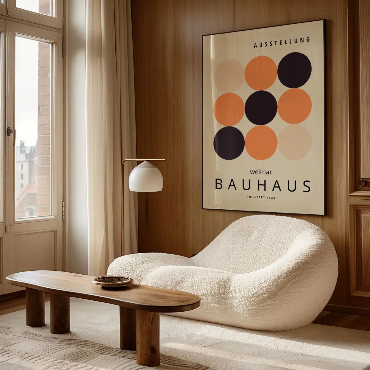 Bauhaus Cirkels Rust Poster