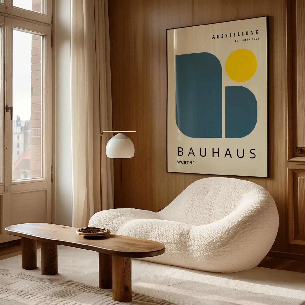 Bauhaus Blauw Fris Poster