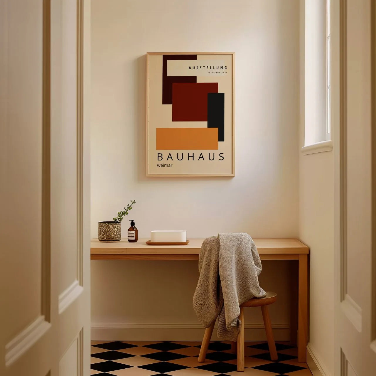 Bauhaus Oranje Diepte Poster