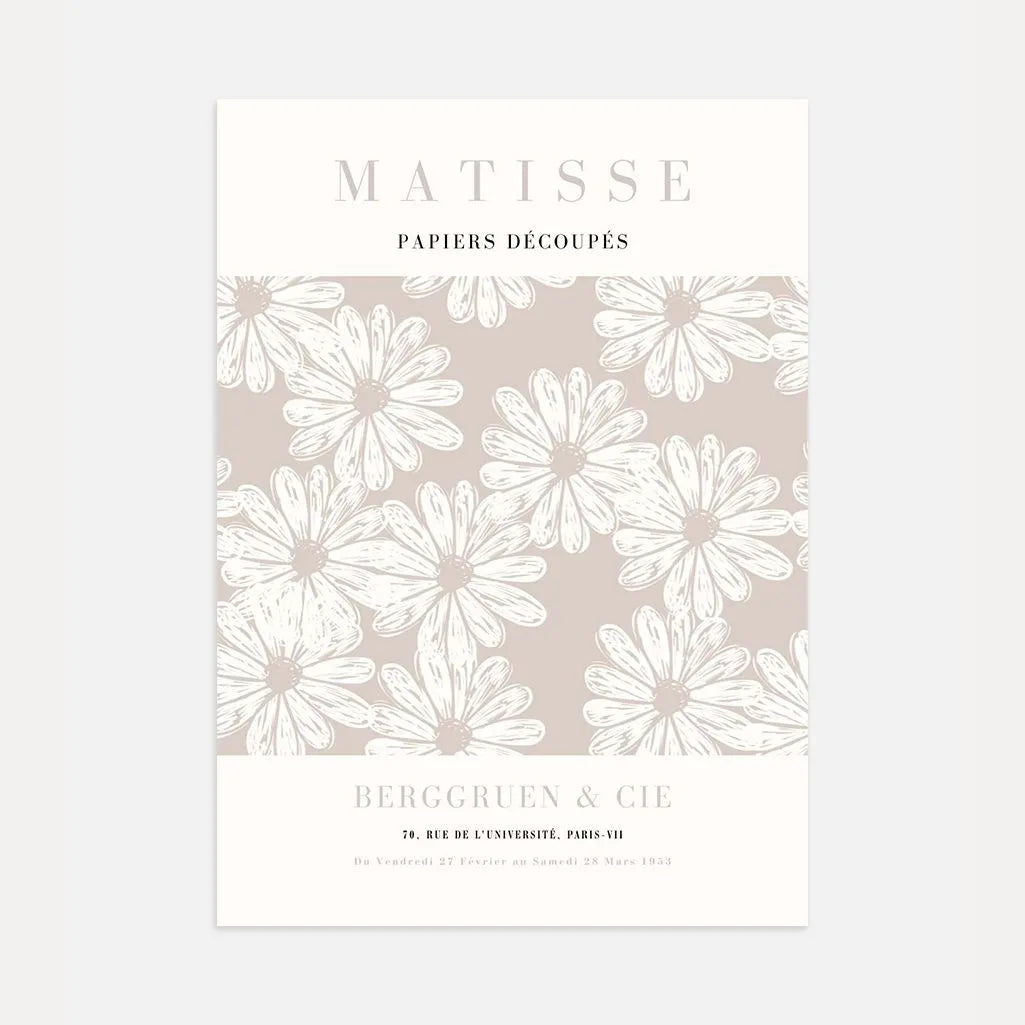 Matisse Beige Madeliefjes Poster