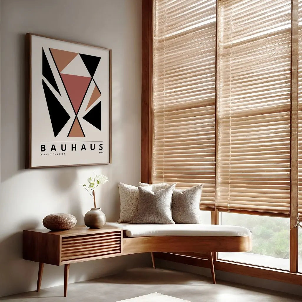 Bauhaus Terracotta Contrast Poster