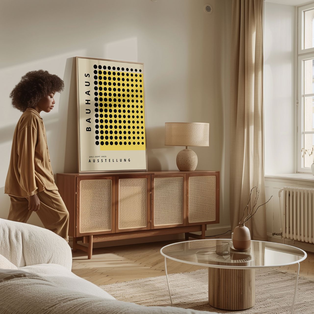 Bauhaus Geel Krachtig Poster