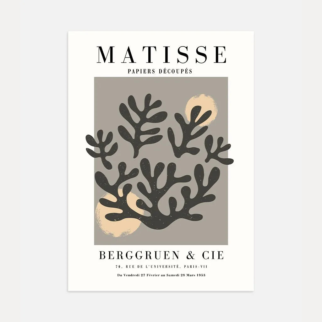 Matisse Grijze Koralen Poster
