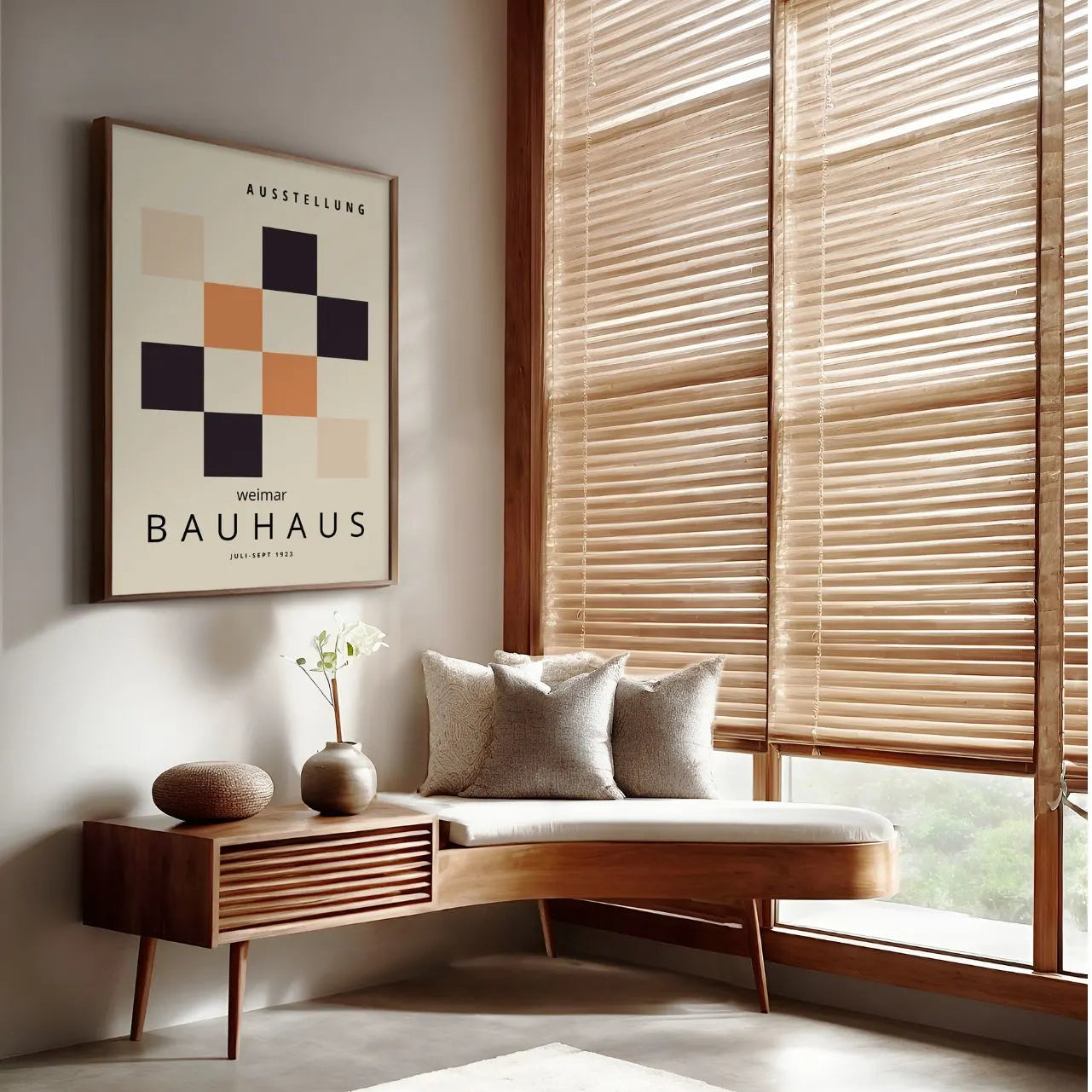Bauhaus Vierkanten Raster Poster