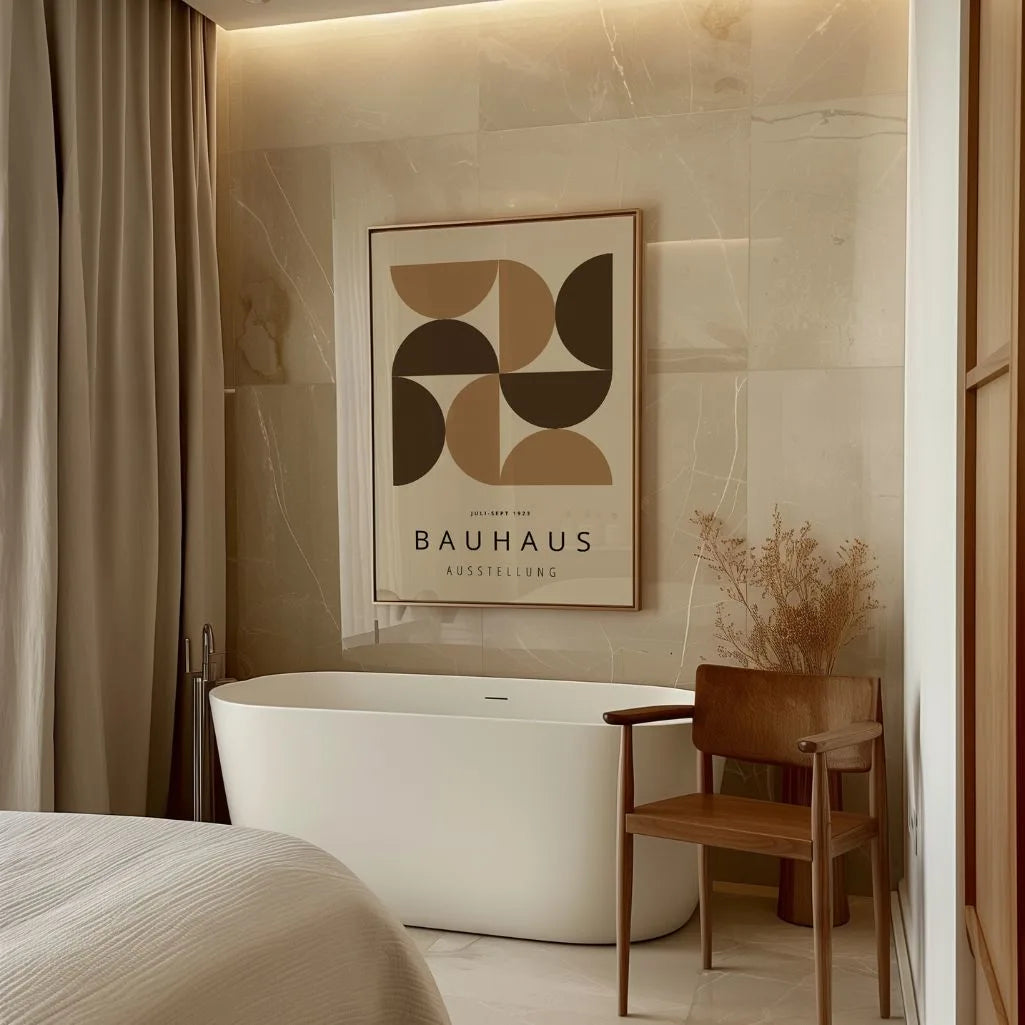 Bauhaus Warm Bruin Poster