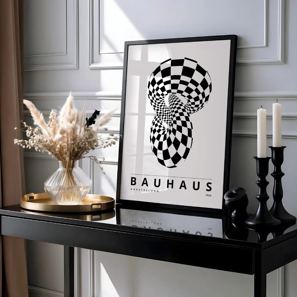 Bauhaus Beige Zwart Poster