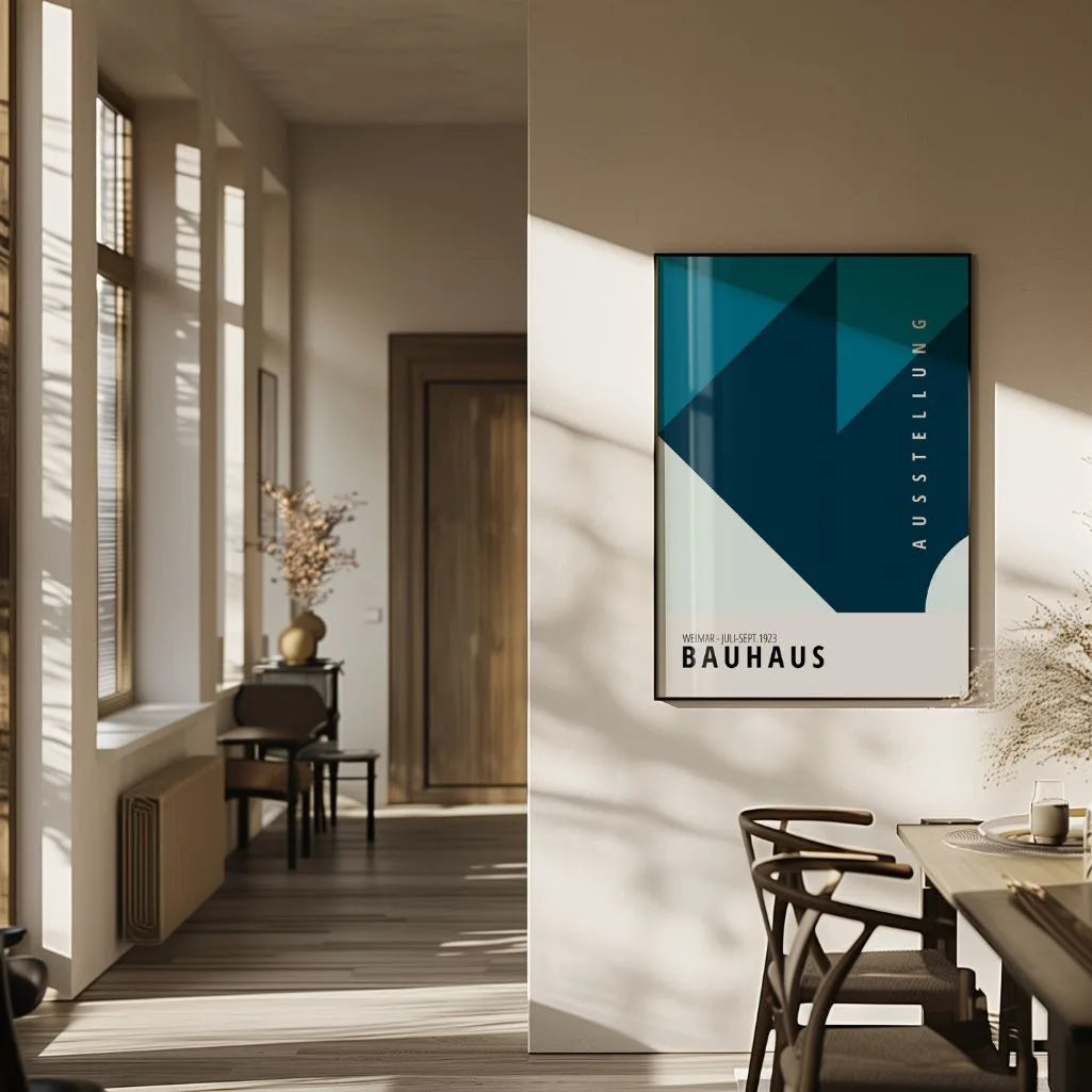 Bauhaus Diepblauw Poster