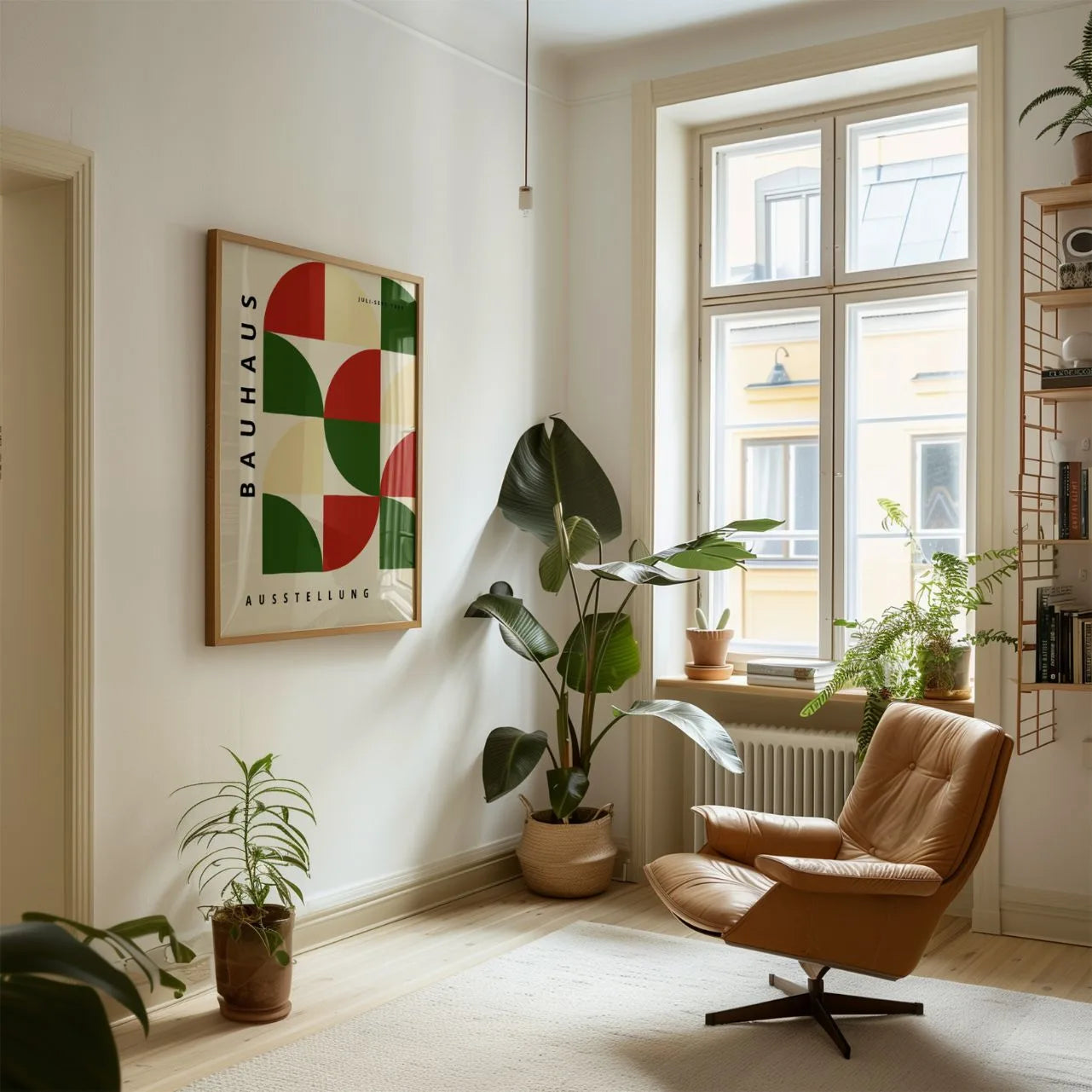 Bauhaus Roodgroen Contrast Poster