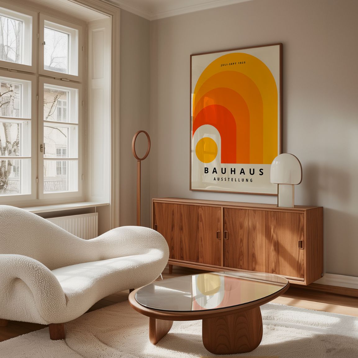 Bauhaus Oranje Regenboog Poster