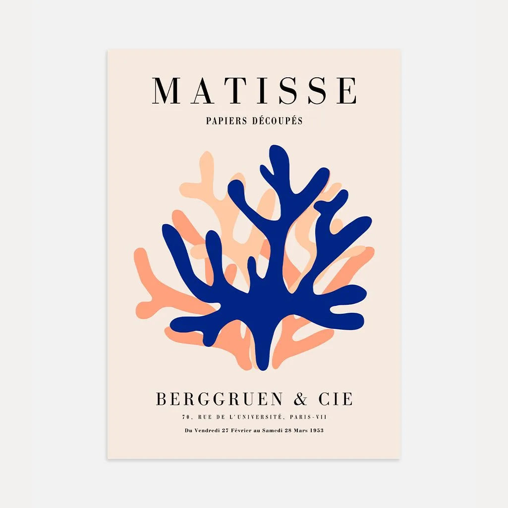 Matisse Blauw Oranje Poster