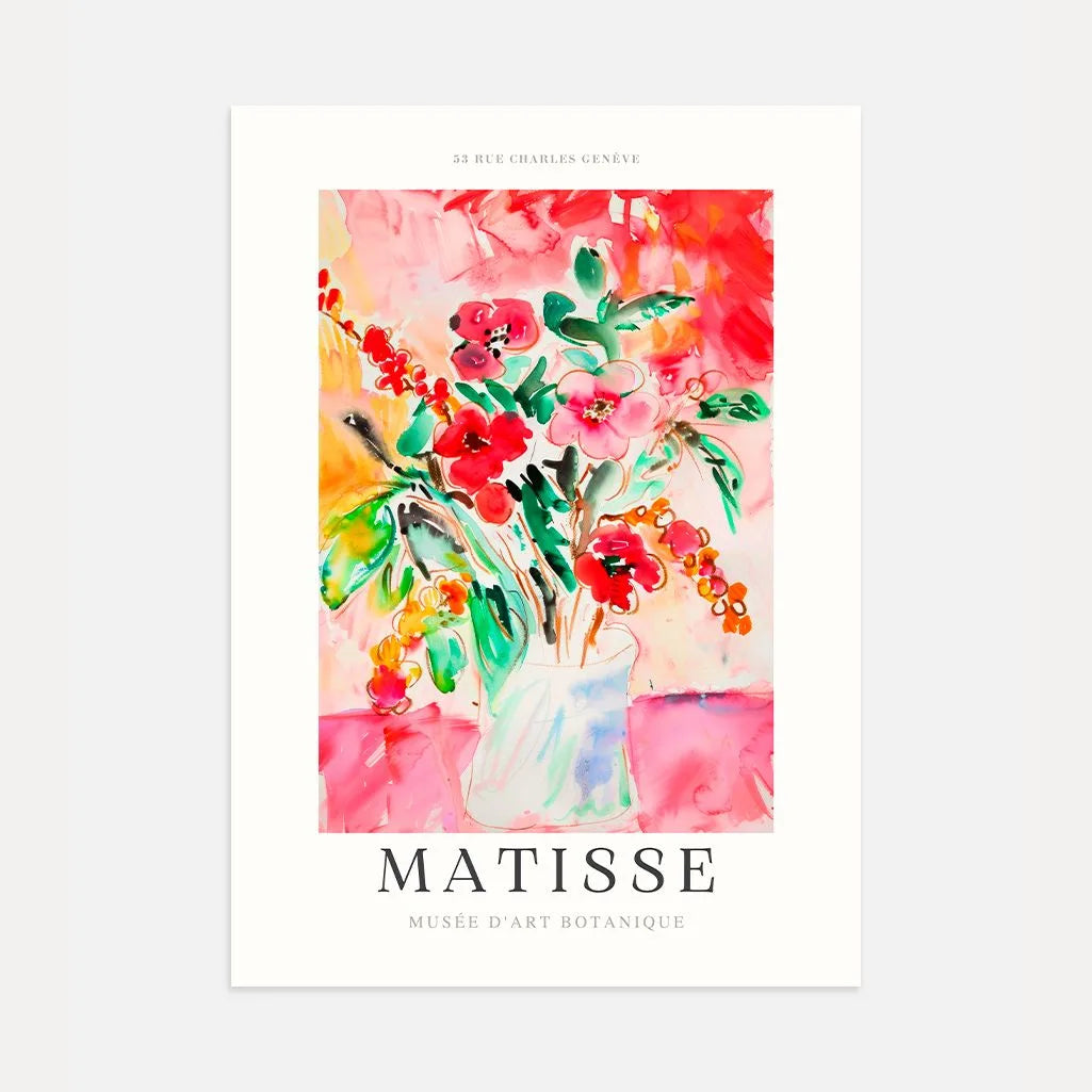 Matisse Rood Bloemen Poster