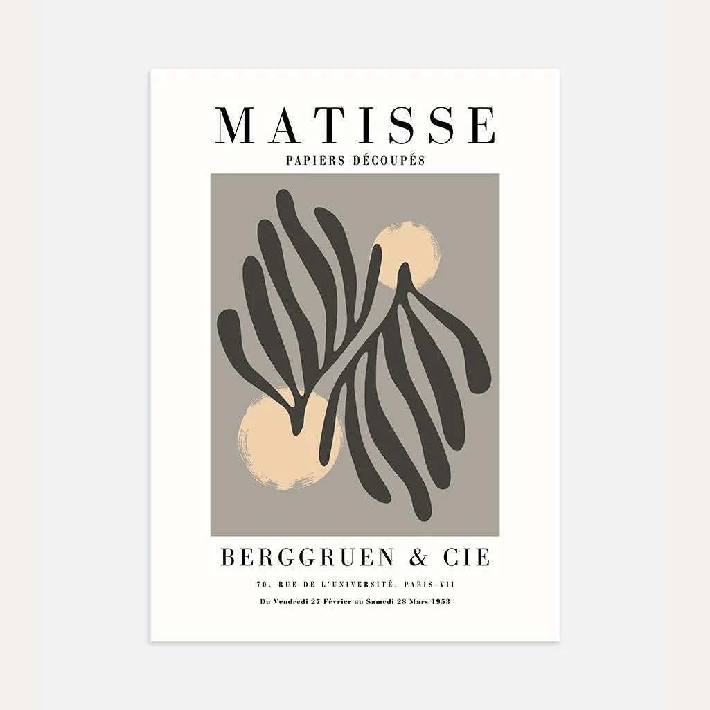Matisse Grijze Bladeren Poster