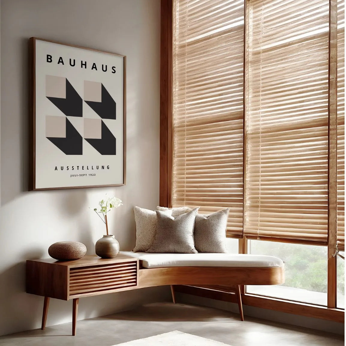 Bauhaus 3D Effect Geometrie Poster