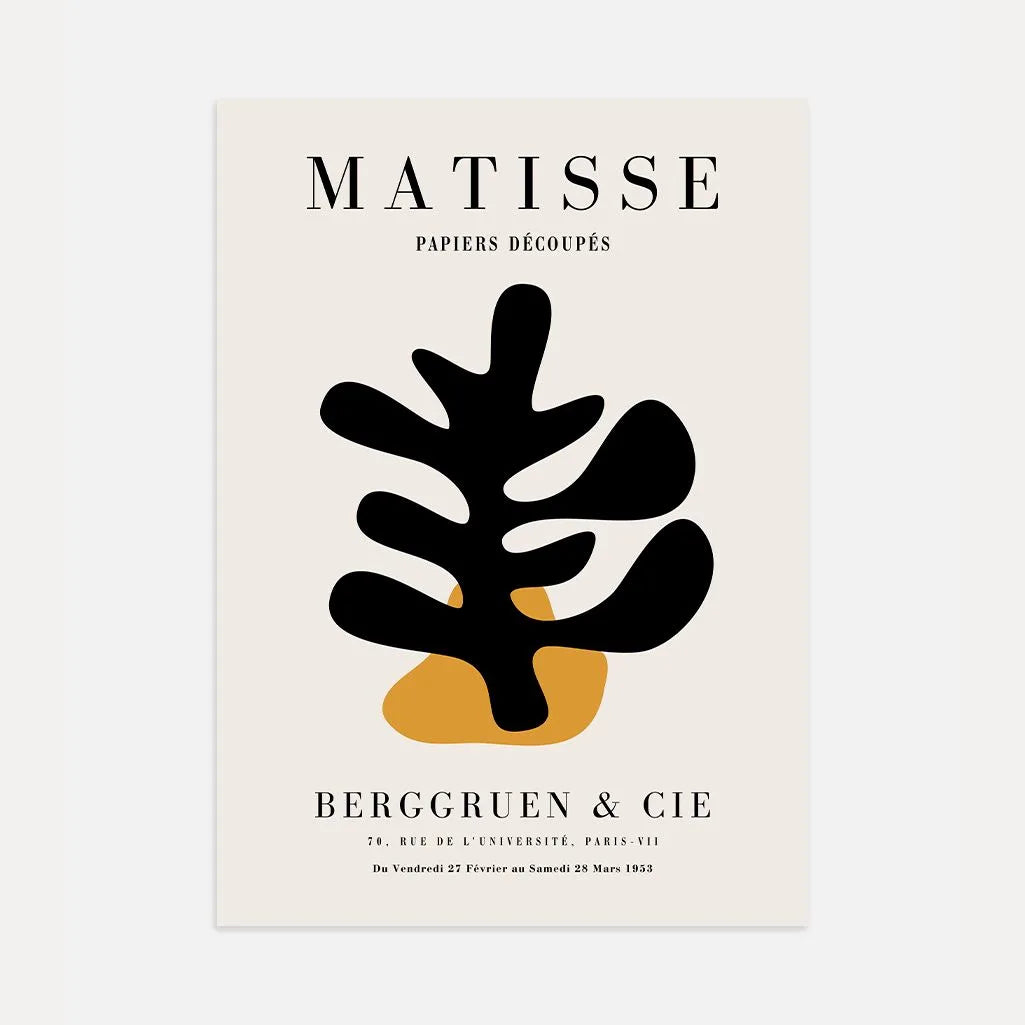 Matisse Zwart Goud Motief Poster