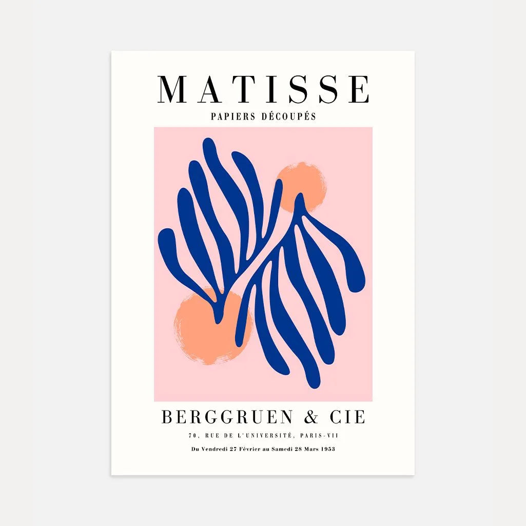 Matisse Blauw Botanisch Poster