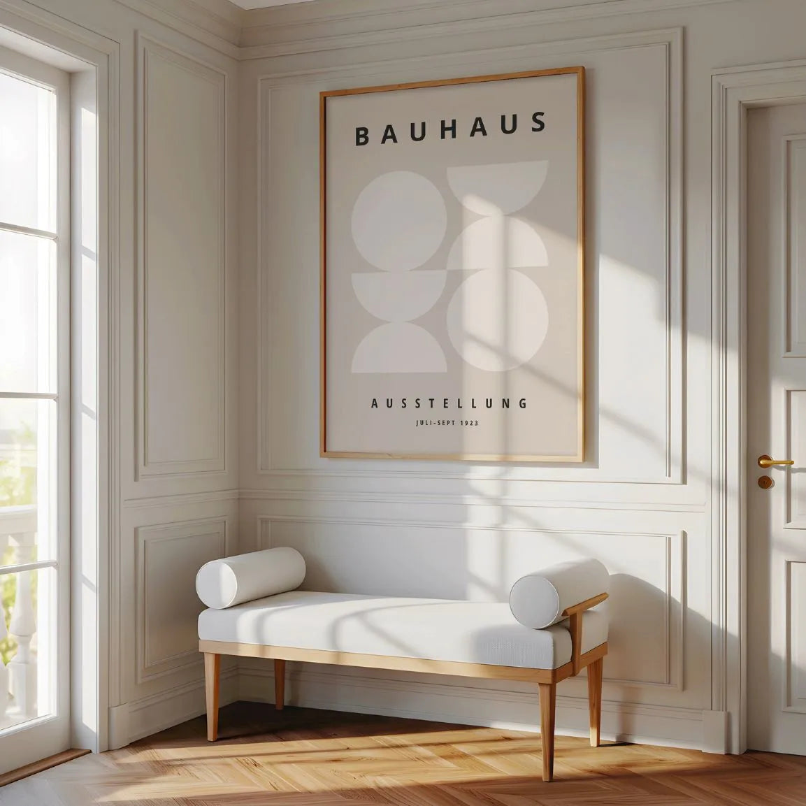 Beige Geometrische Bauhaus Poster