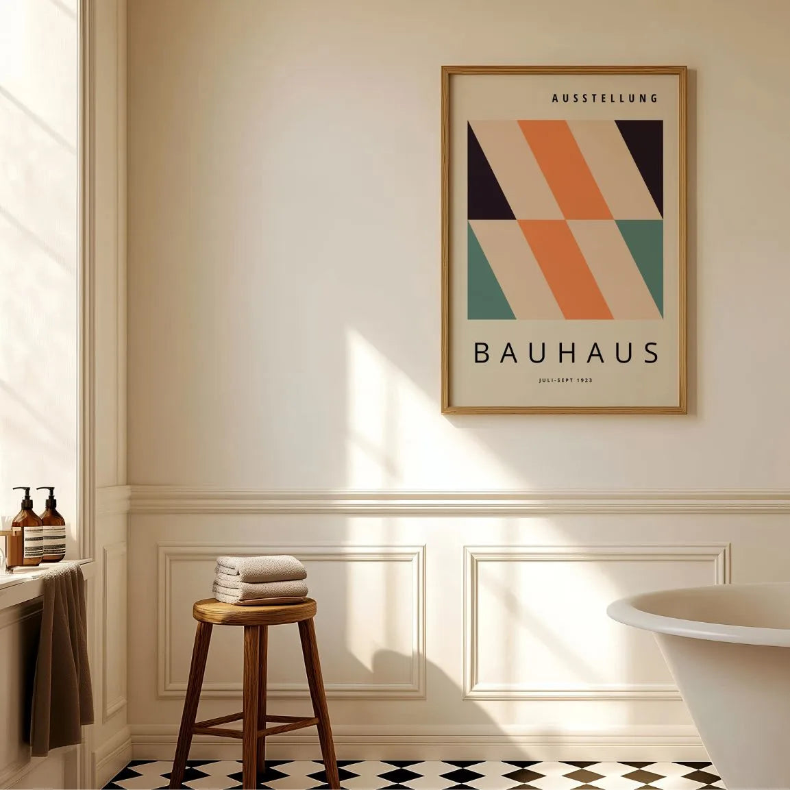 Bauhaus Diagonale Strepen Poster