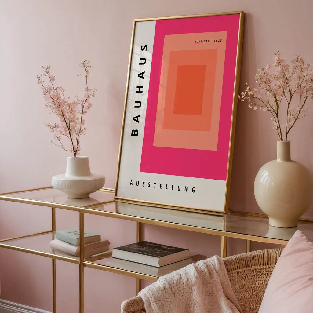 Bauhaus Roze Verloop Poster