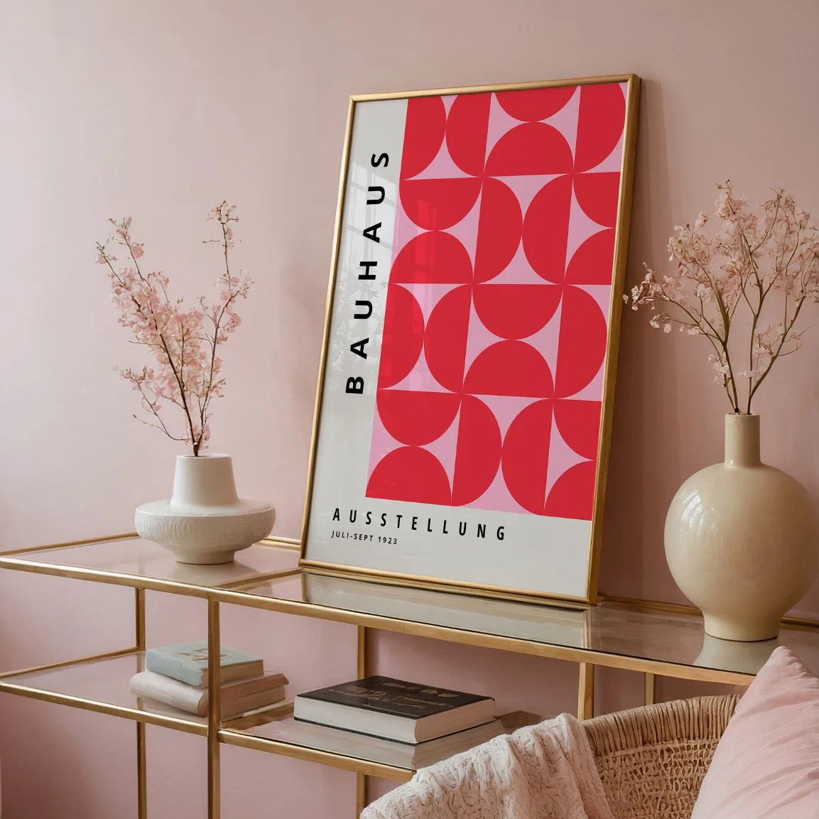 Bauhaus Rode Symmetrie Ritme Poster