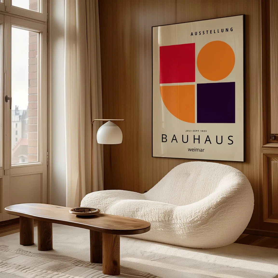 Bauhaus Rood Accent Poster