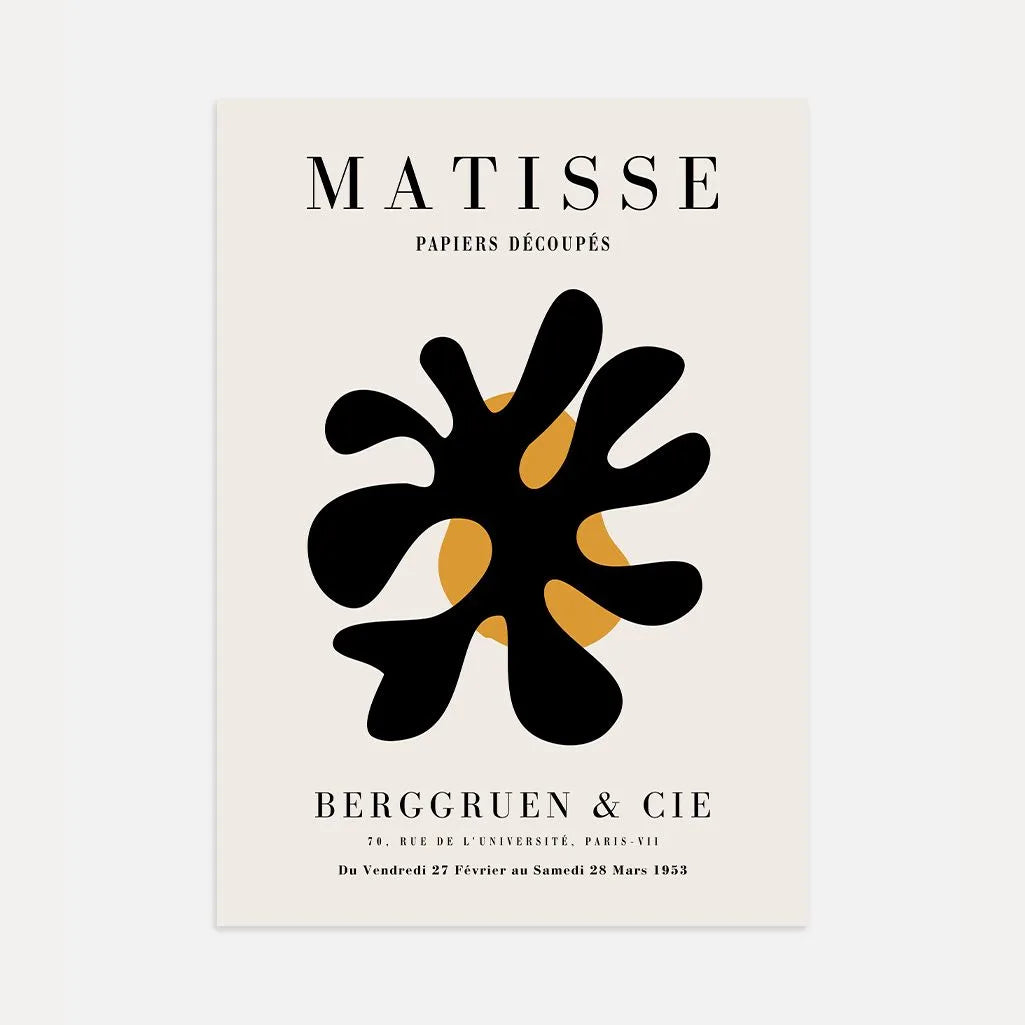 Matisse Zwarte Abstractie Poster