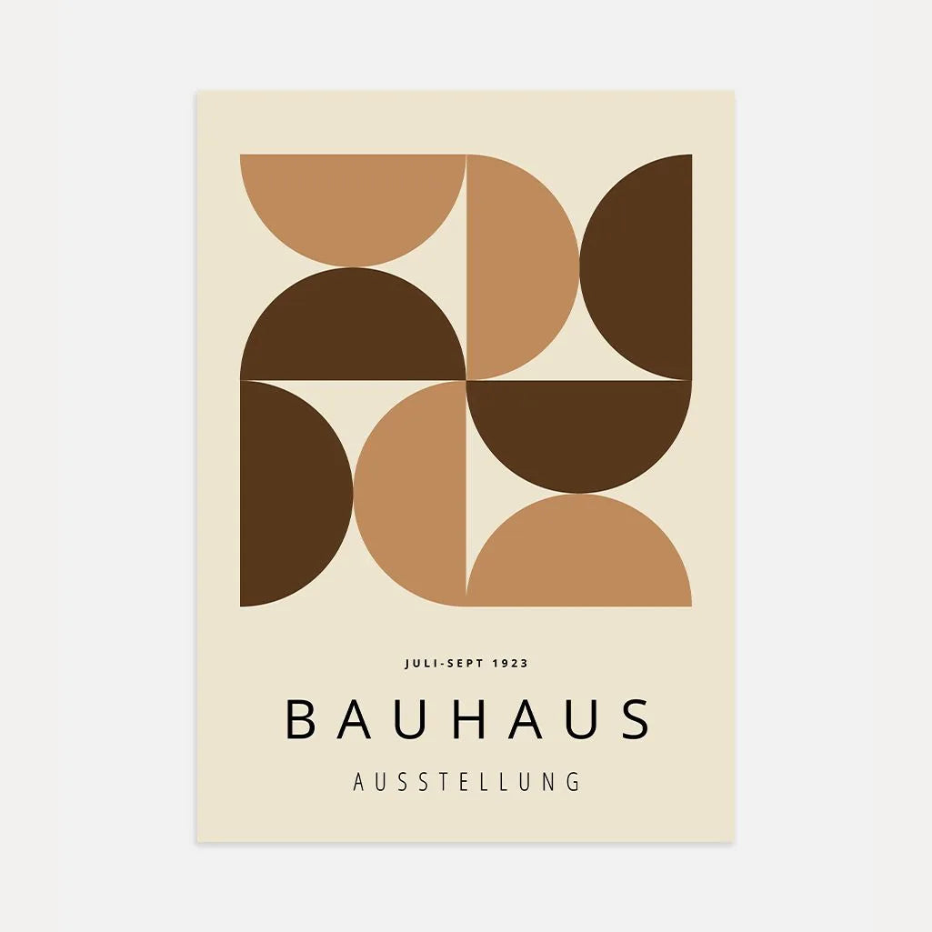 Bauhaus Warm Bruin Poster