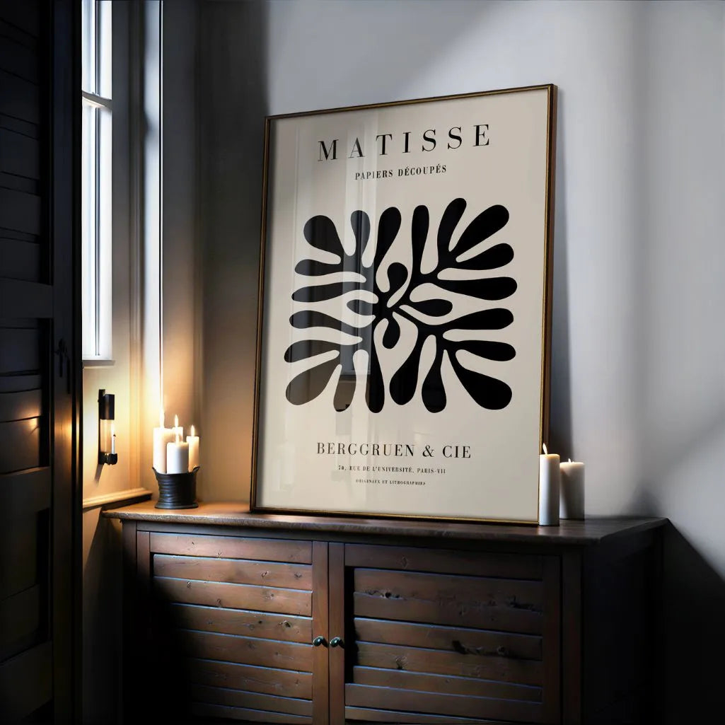 Henri Matisse – Minimalistisch Poster Beige & Zwart