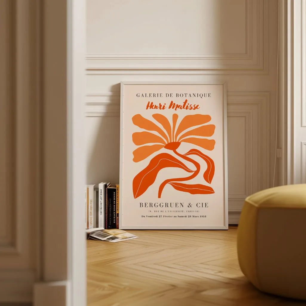 Matisse Oranje Bloem Poster