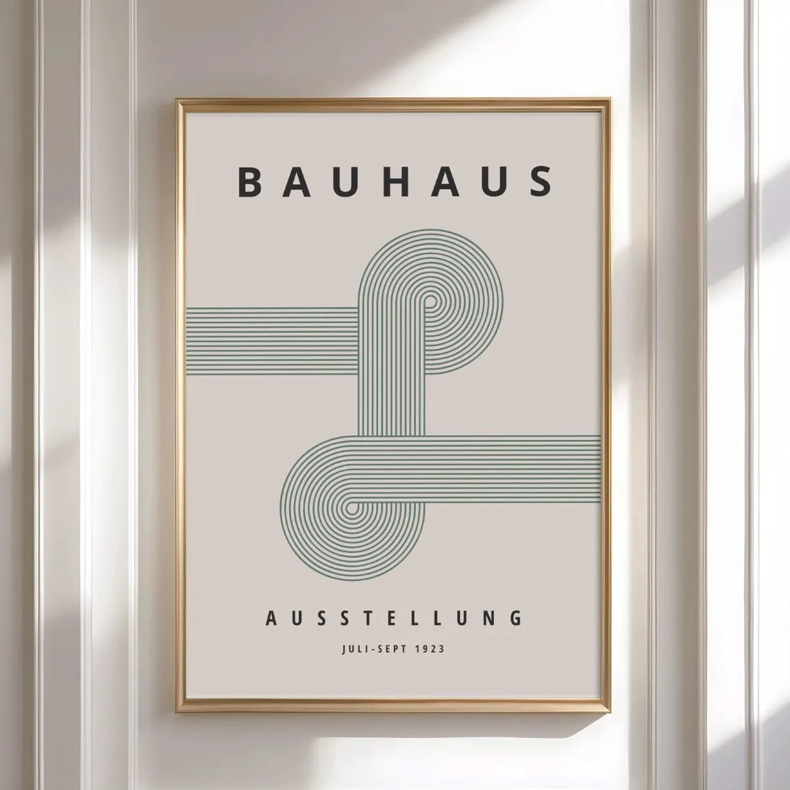 Bauhaus Snijpunt Groene Lijnen Poster