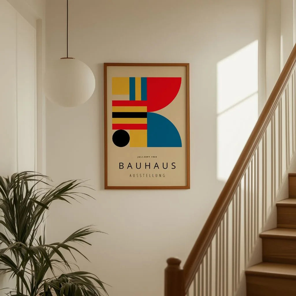 Bold Bauhaus Color Grid Poster