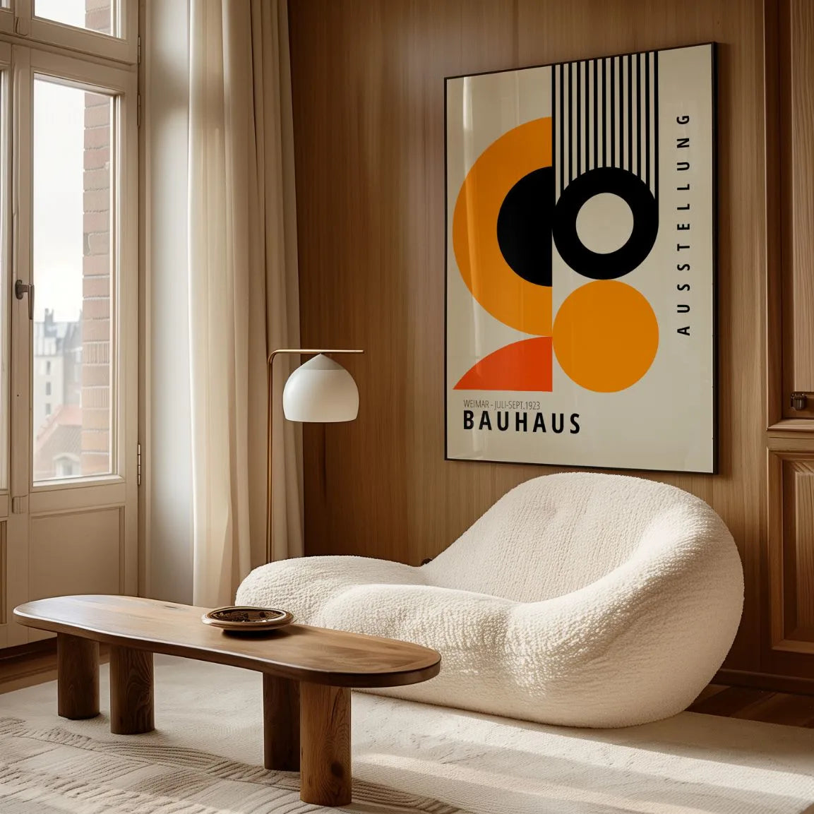 Bauhaus Oranje Vormen Poster