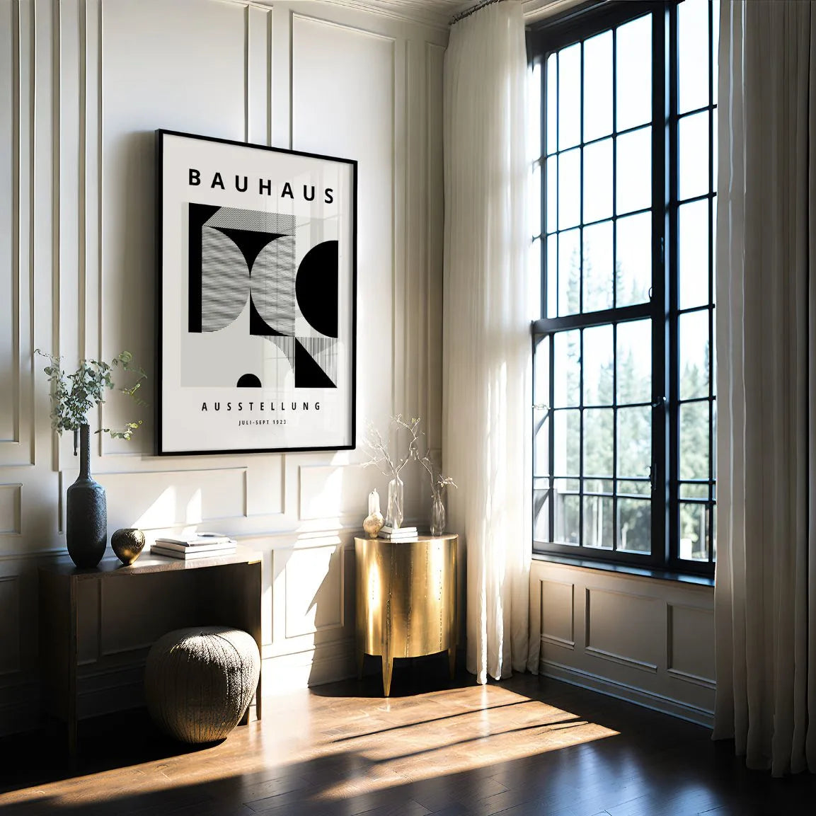Bauhaus Zwarte Vormen Geometrie Poster