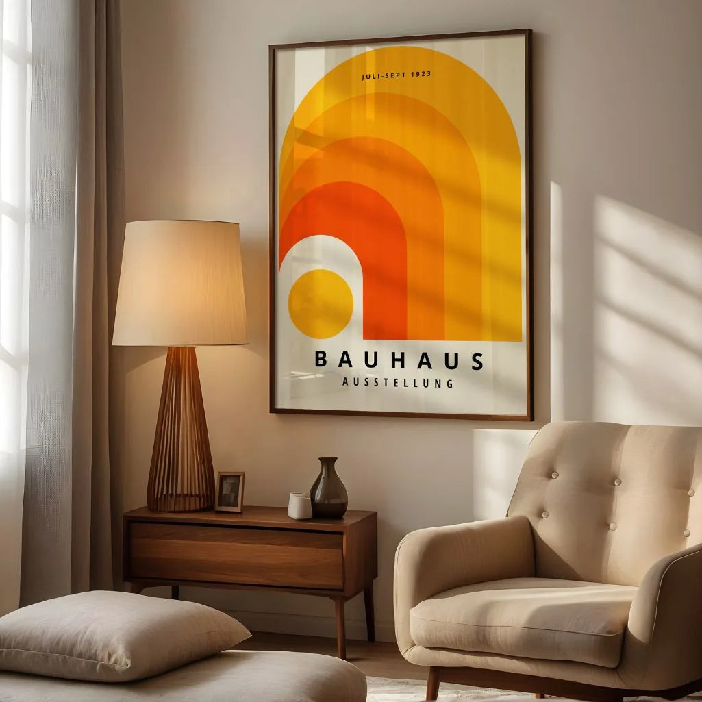 Bauhaus Oranje Regenboog Poster