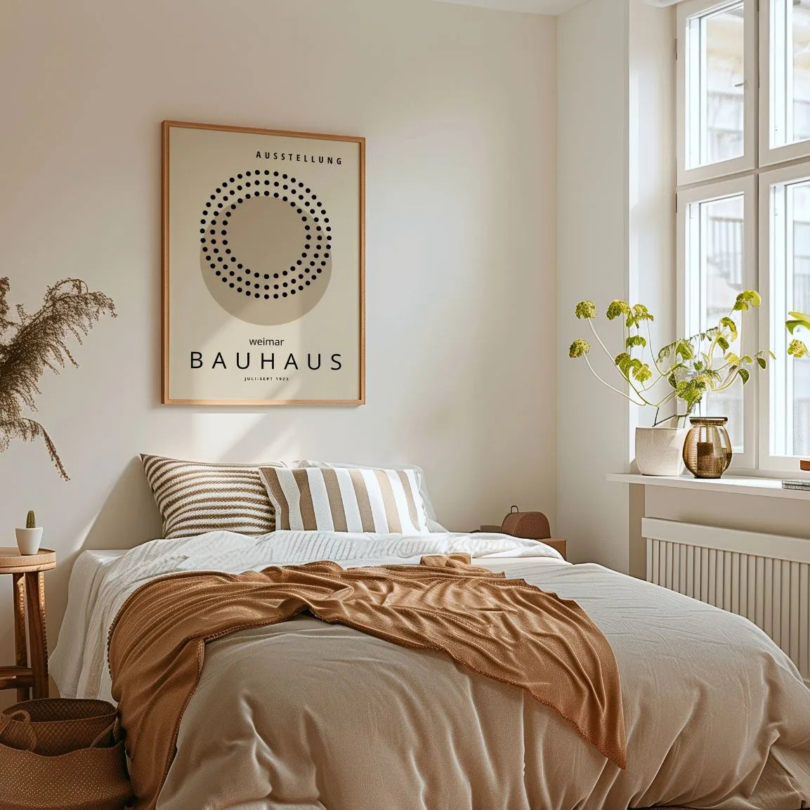 Bauhaus Cirkels Poster Beige