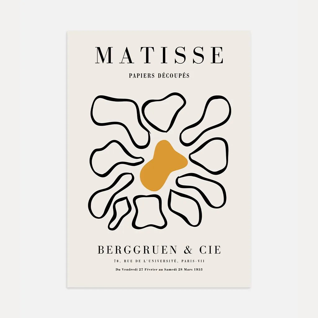Matisse Mosterd Midden Bloem Poster