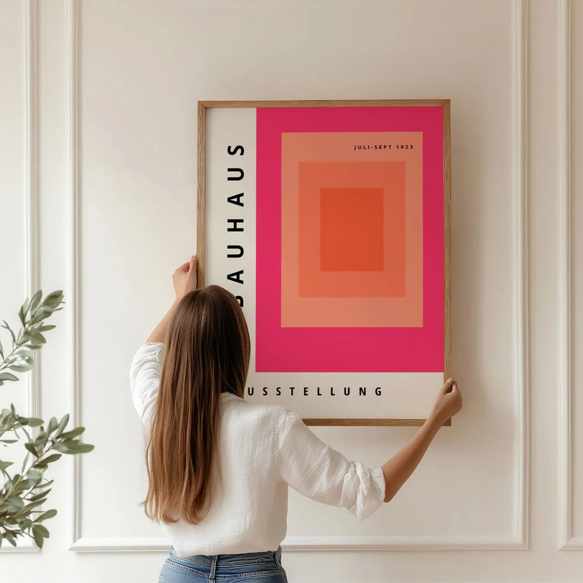 Bauhaus Roze Verloop Poster