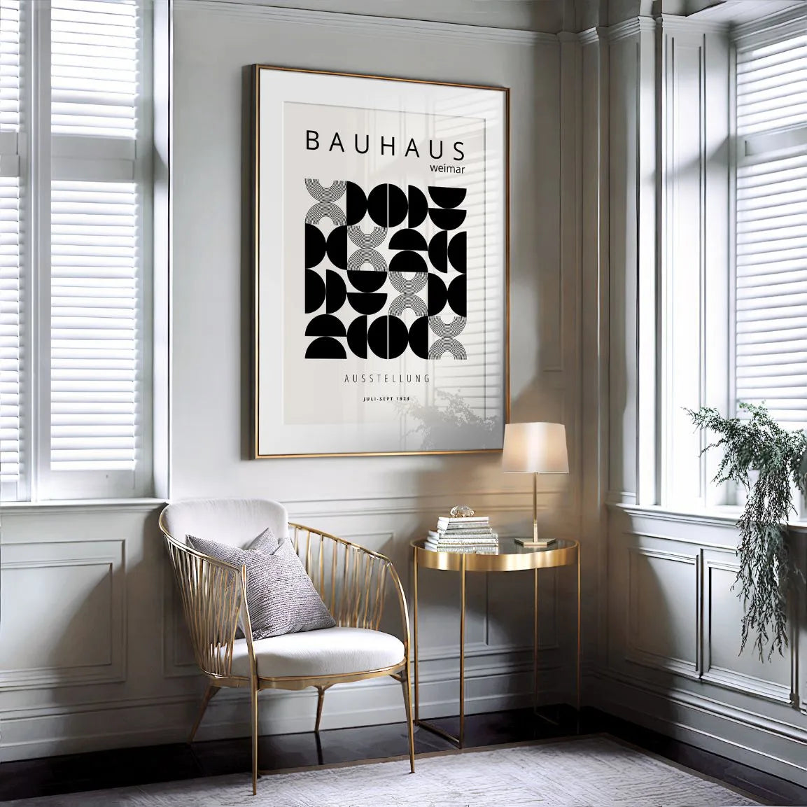 Bauhaus Halfronden Geometrie Poster
