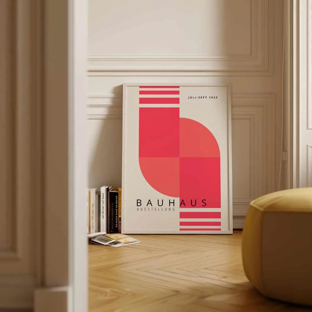 Bauhaus Roze Ritme Poster