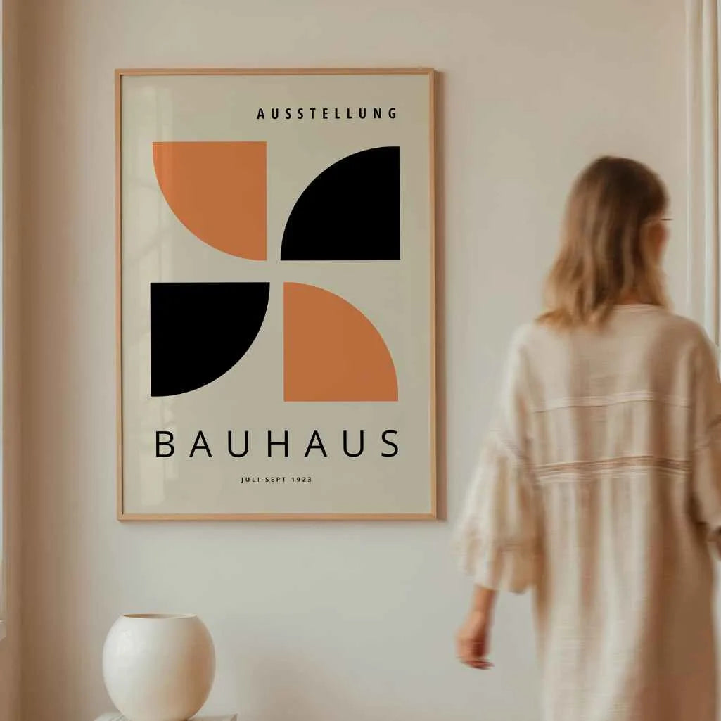 Bauhaus Oranje Zwart Poster
