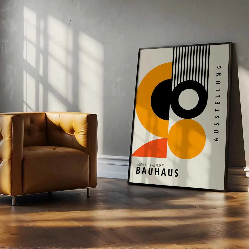 Bauhaus Oranje Vormen Poster