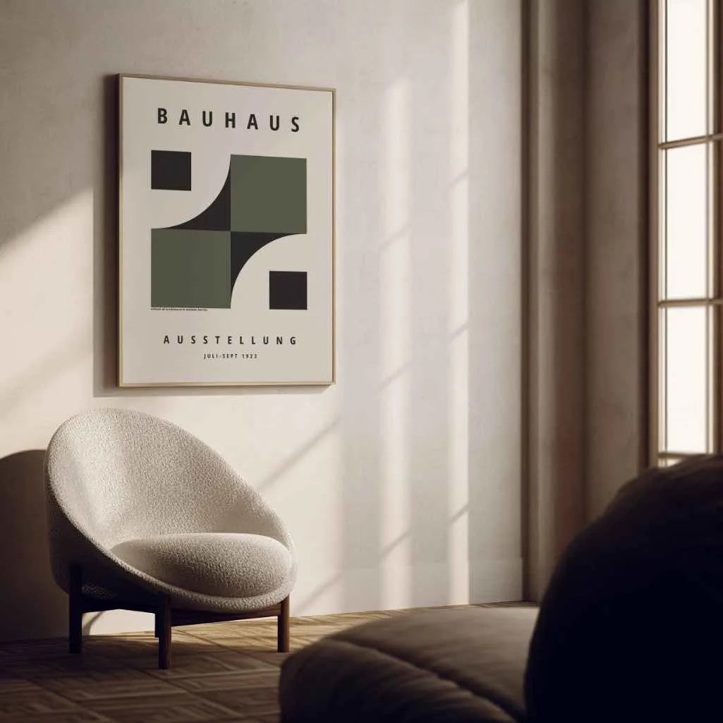Bauhaus Groene Vormfusie Poster