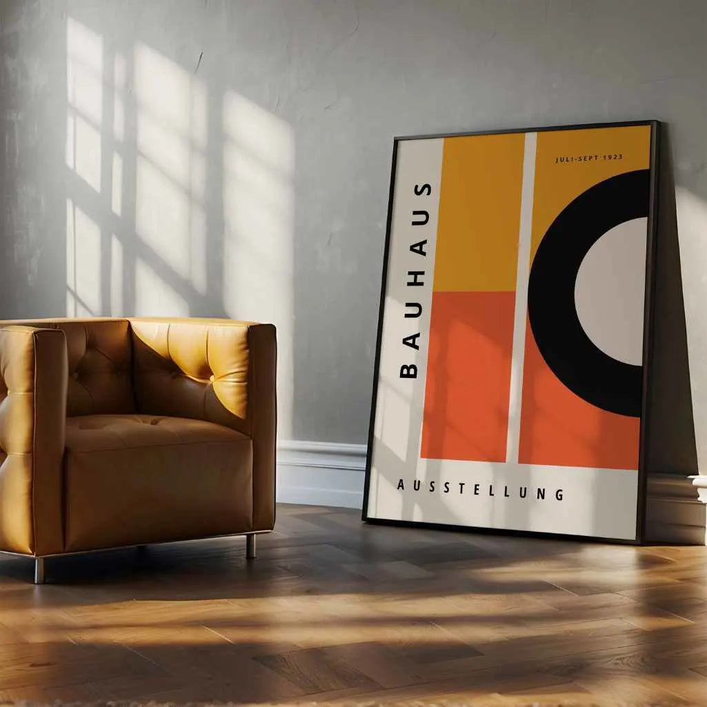 Bauhaus Oranje Ritme Poster
