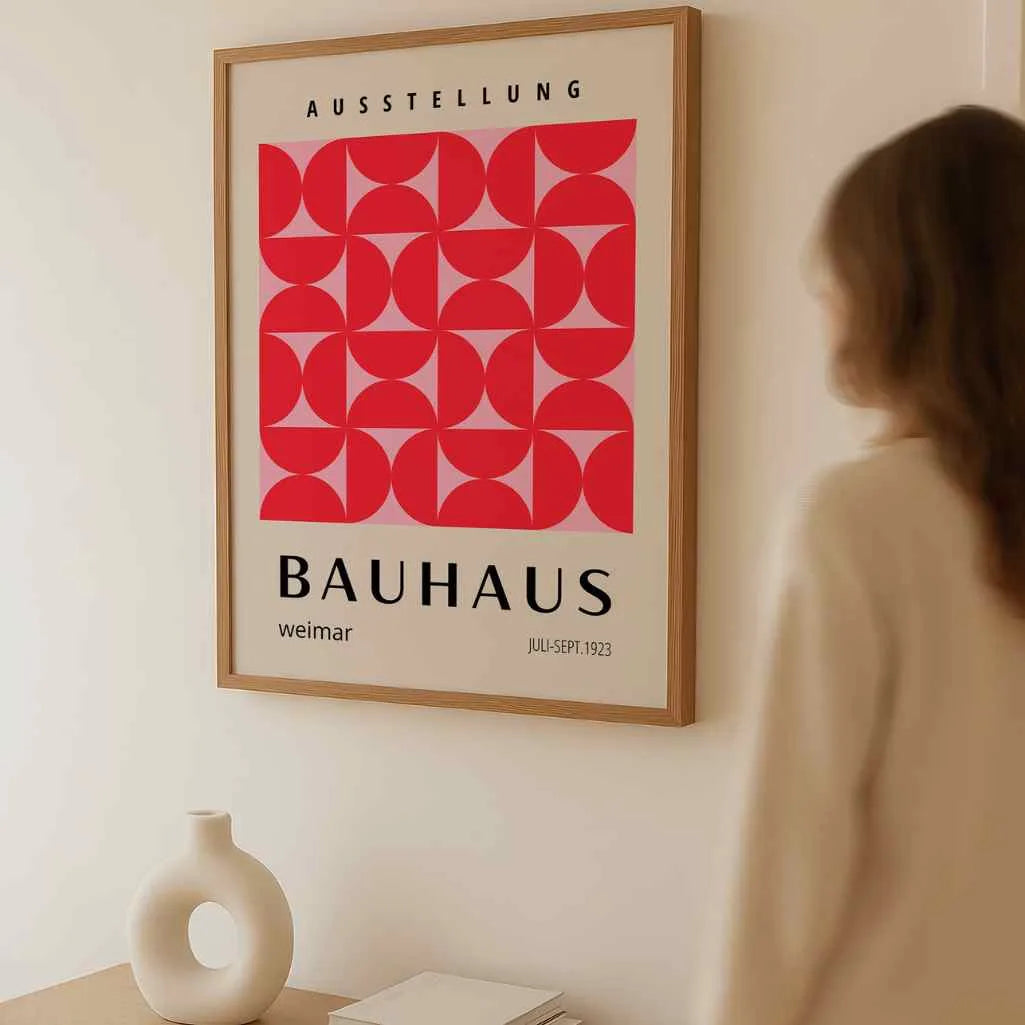 Bauhaus Rood Roze Poster