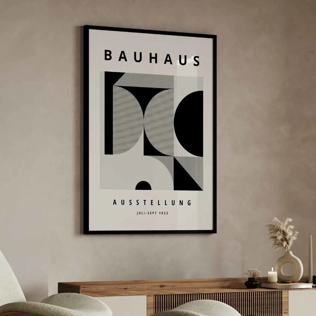 Bauhaus Zwarte Vormen Geometrie Poster
